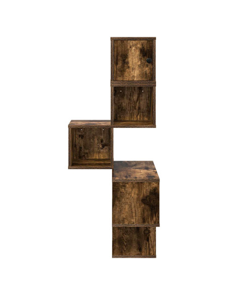 Mensola Angolare da Parete Rovere Fumo 48 x 48 x 120 cm