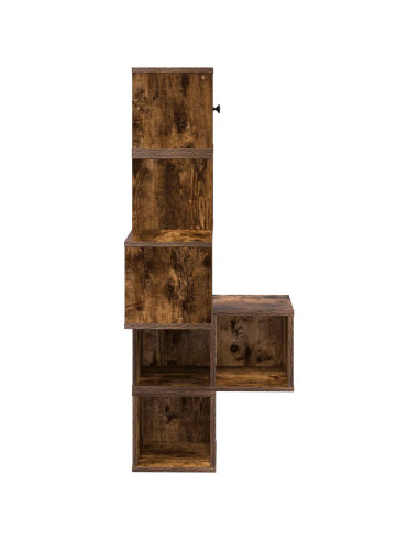 Mensola Angolare da Parete Rovere Fumo 48 x 48 x 120 cm