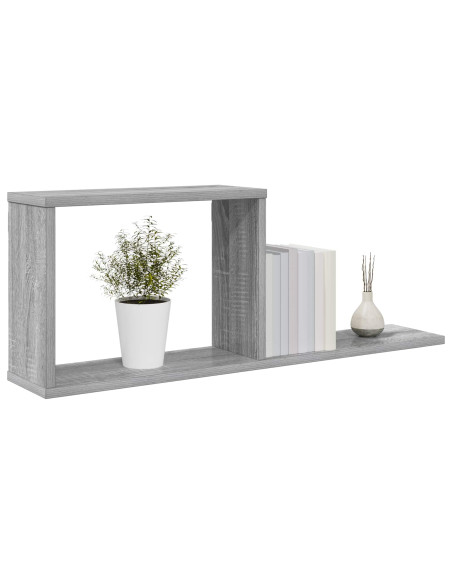 Scaffali flottanti Sonoma grigio 80 x 15 x 30 cm