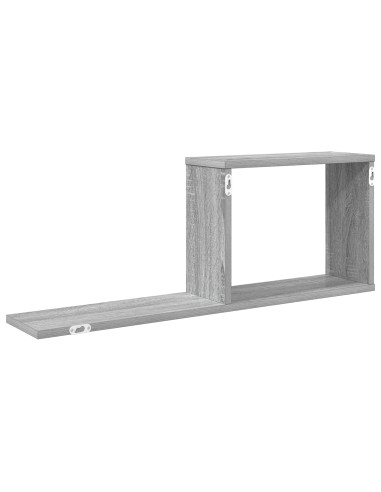 Scaffali flottanti 2 pcs Sonoma grigio 80 x 15 x 30 cm