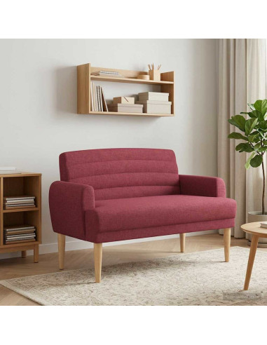 Loveseat con bottoni imbottiti Rosso Vino 116 x 67 x 80 cm