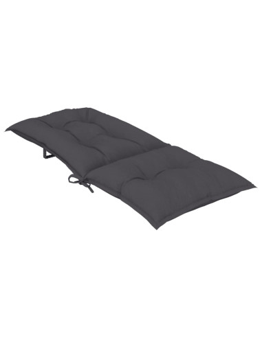 Cuscini per Sedie 6 pz Antracite 120x50x7 cm in Tessuto