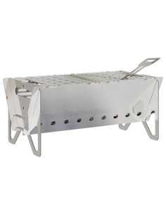 Focolare da campeggio 42 x 22 x 18 cm Acciaio Inox Argento 2