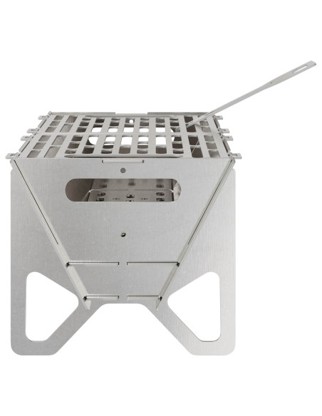 Focolare da campeggio 42 x 22 x 18 cm Acciaio Inox Argento