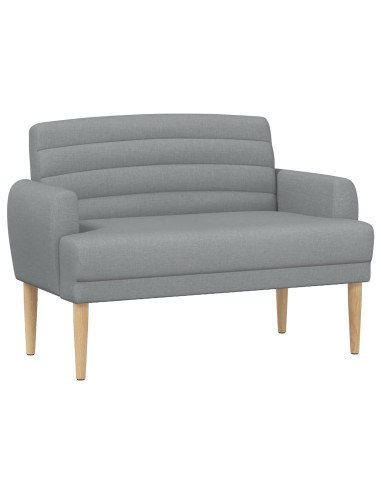 Loveseat con bottoni imbottiti Grigio Chiaro 116 x 67 x 80 cm
