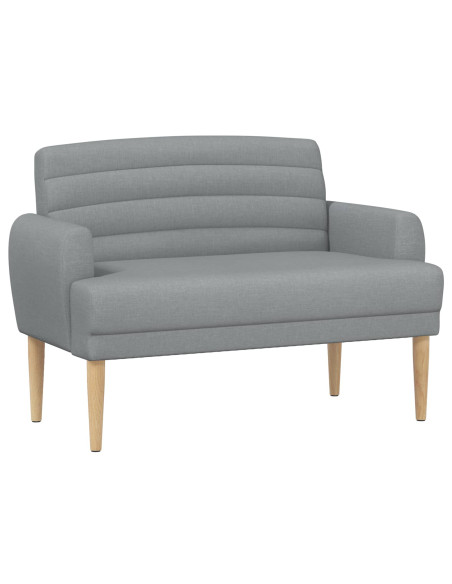 Loveseat con bottoni imbottiti Grigio Chiaro 116 x 67 x 80 cm