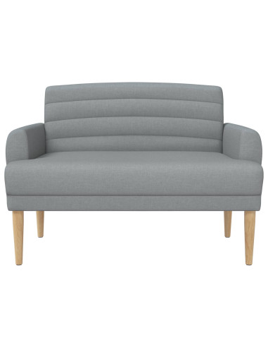 Loveseat con bottoni imbottiti Grigio Chiaro 116 x 67 x 80 cm