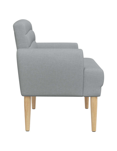 Loveseat con bottoni imbottiti Grigio Chiaro 116 x 67 x 80 cm