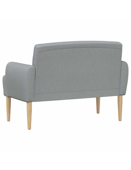 Loveseat con bottoni imbottiti Grigio Chiaro 116 x 67 x 80 cm