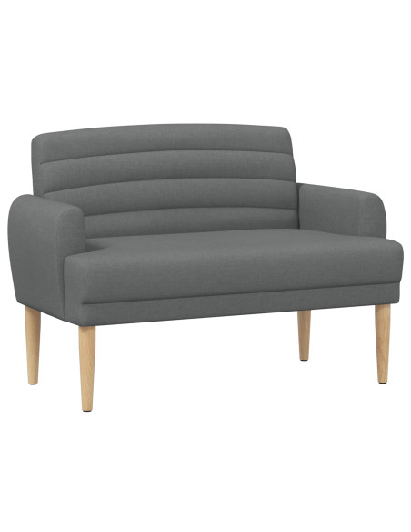 Loveseat con bottoni imbottiti Grigio Scuro 116 x 67 x 80 cm