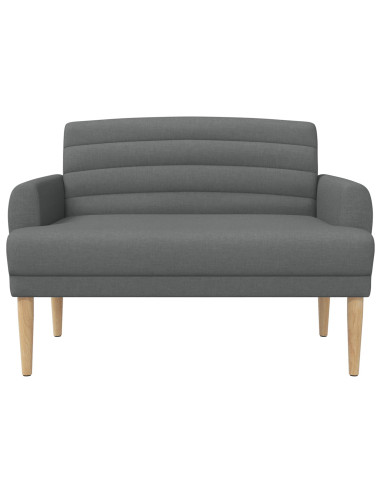 Loveseat con bottoni imbottiti Grigio Scuro 116 x 67 x 80 cm