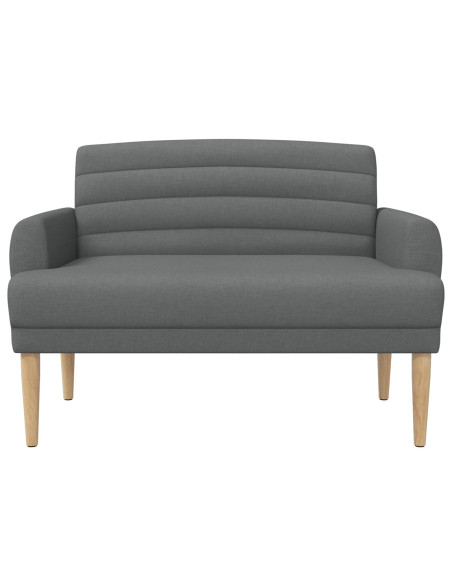 Loveseat con bottoni imbottiti Grigio Scuro 116 x 67 x 80 cm