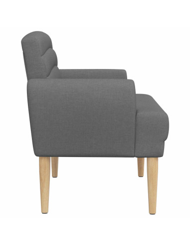 Loveseat con bottoni imbottiti Grigio Scuro 116 x 67 x 80 cm