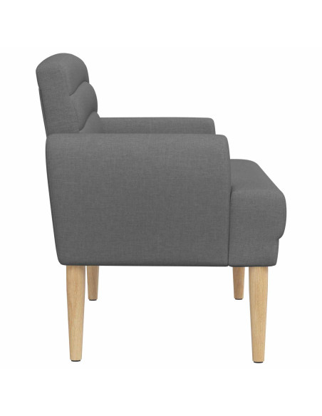 Loveseat con bottoni imbottiti Grigio Scuro 116 x 67 x 80 cm