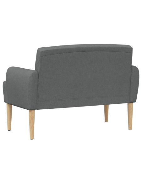 Loveseat con bottoni imbottiti Grigio Scuro 116 x 67 x 80 cm