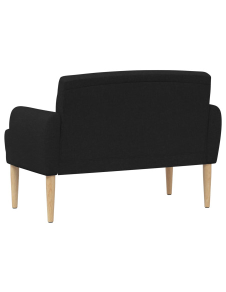 Loveseat con bottoni imbottiti Nero 116 x 67 x 80 cm Tessuto