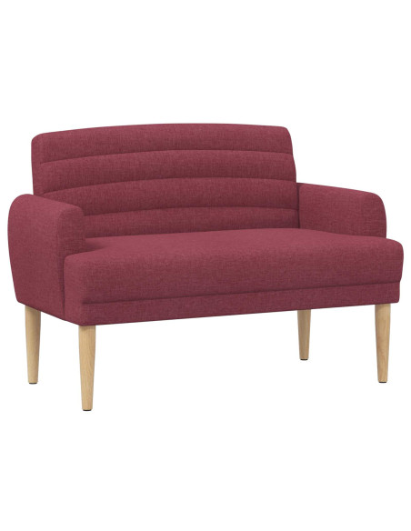 Loveseat con bottoni imbottiti Rosso Vino 116 x 67 x 80 cm