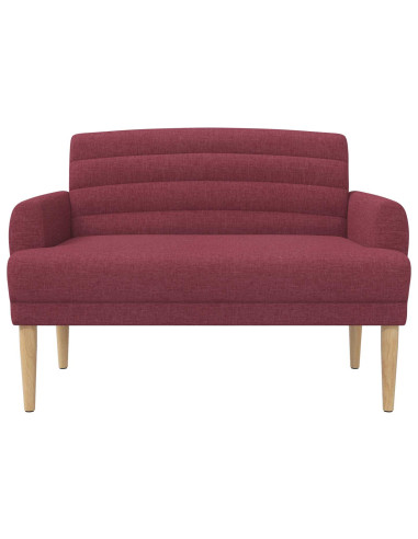 Loveseat con bottoni imbottiti Rosso Vino 116 x 67 x 80 cm