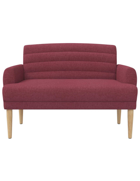 Loveseat con bottoni imbottiti Rosso Vino 116 x 67 x 80 cm