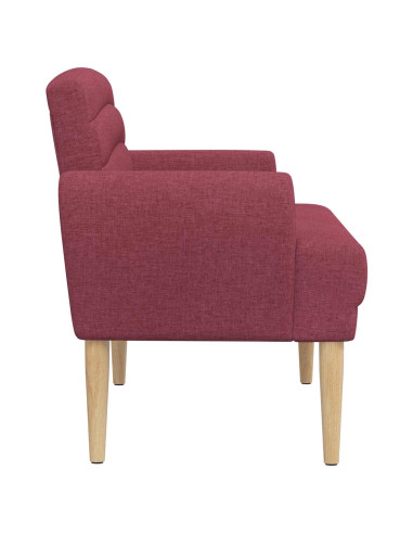 Loveseat con bottoni imbottiti Rosso Vino 116 x 67 x 80 cm