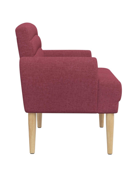 Loveseat con bottoni imbottiti Rosso Vino 116 x 67 x 80 cm