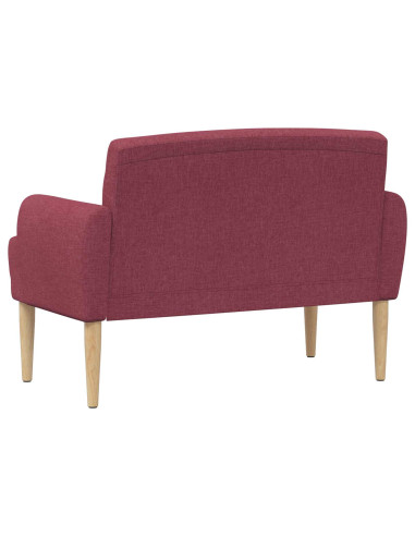 Loveseat con bottoni imbottiti Rosso Vino 116 x 67 x 80 cm