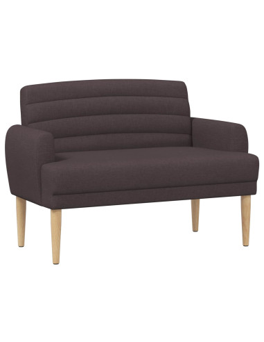Loveseat con bottoni imbottiti Marrone Scuro 116 x 67 x 80 cm
