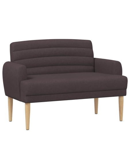 Loveseat con bottoni imbottiti Marrone Scuro 116 x 67 x 80 cm