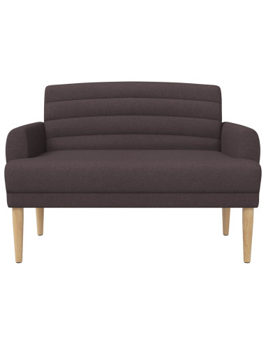 Loveseat con bottoni imbottiti Marrone Scuro 116 x 67 x 80 cm