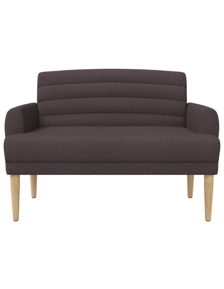 Loveseat con bottoni imbottiti Marrone Scuro 116 x 67 x 80 cm