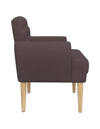 Loveseat con bottoni imbottiti Marrone Scuro 116 x 67 x 80 cm