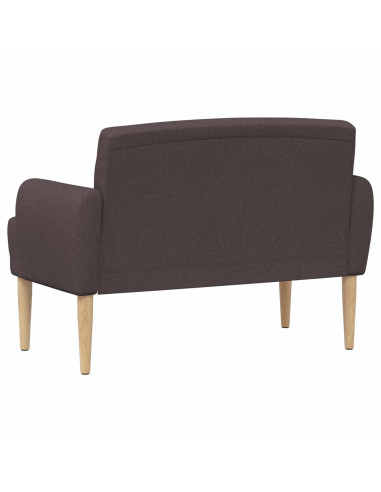 Loveseat con bottoni imbottiti Marrone Scuro 116 x 67 x 80 cm
