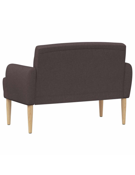 Loveseat con bottoni imbottiti Marrone Scuro 116 x 67 x 80 cm