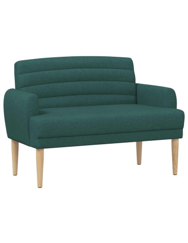 Loveseat con bottoni imbottiti Verde Scuro 116 x 67 x 80 cm