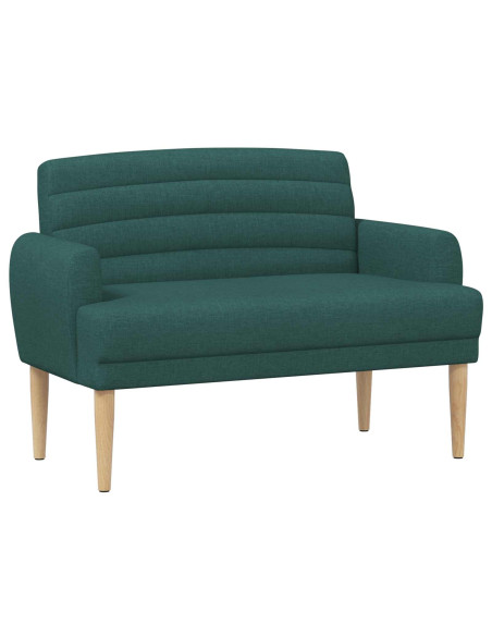 Loveseat con bottoni imbottiti Verde Scuro 116 x 67 x 80 cm