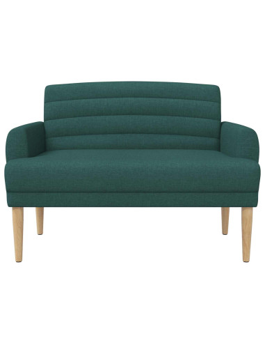 Loveseat con bottoni imbottiti Verde Scuro 116 x 67 x 80 cm