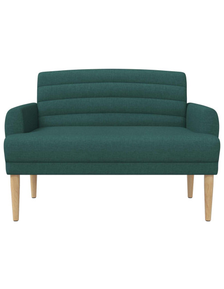 Loveseat con bottoni imbottiti Verde Scuro 116 x 67 x 80 cm