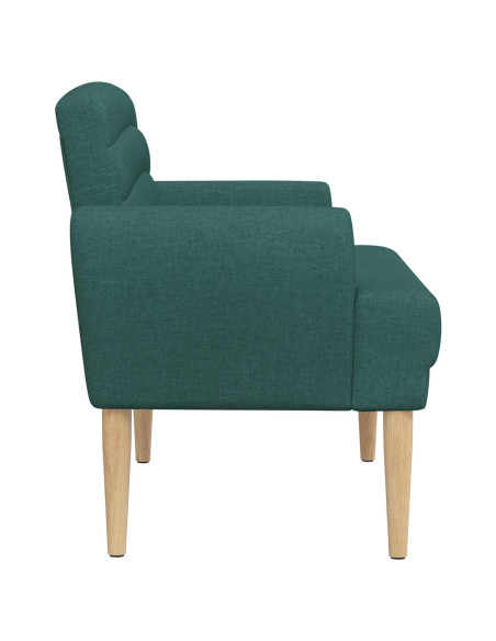Loveseat con bottoni imbottiti Verde Scuro 116 x 67 x 80 cm