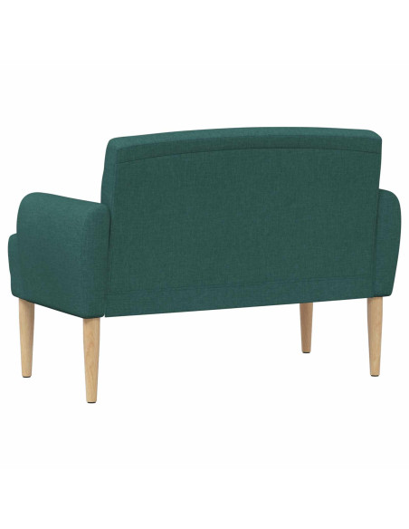 Loveseat con bottoni imbottiti Verde Scuro 116 x 67 x 80 cm