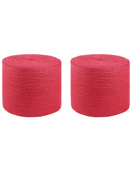 Corda di Juta 2 pcs Rosso 100% juta Tossa
