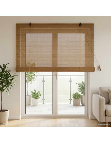 Tenda a rullo Marrone 160 x 220 cm Bambù