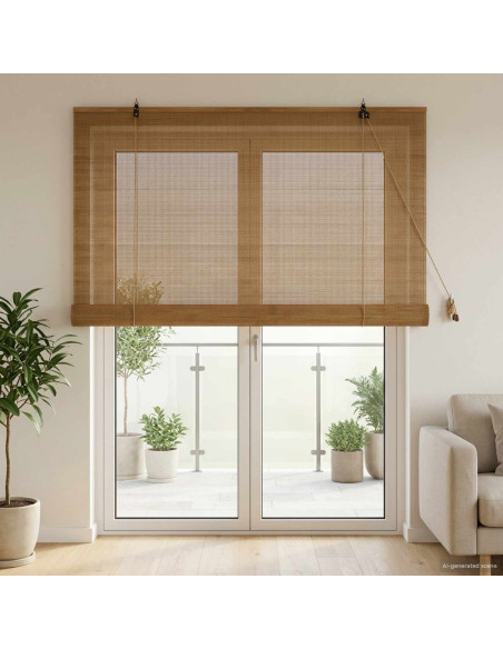 Tenda a rullo Marrone 150 x 220 cm Bambù