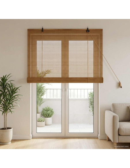 Tenda a rullo Marrone 100 x 220 cm Bambù