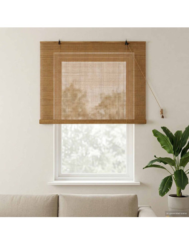 Tenda a rullo Marrone 150 x 160 cm Bambù
