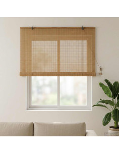Tenda a rullo Marrone 130 x 160 cm Bambù