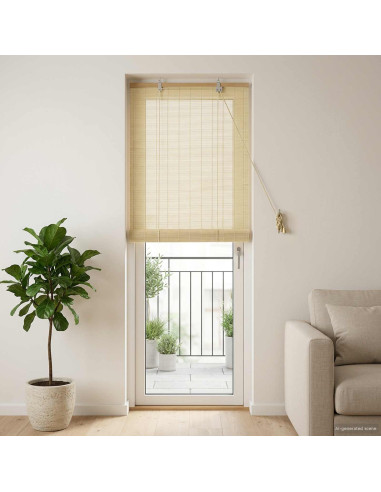 Tenda a rullo Naturale 50 x 220 cm Bambù