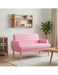 Loveseat con bottoni imbottiti Rosa 116 x 67 x 80 cm Tessuto