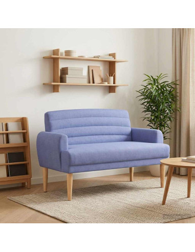 Loveseat con bottoni imbottiti Blu jeans 116 x 67 x 80 cm