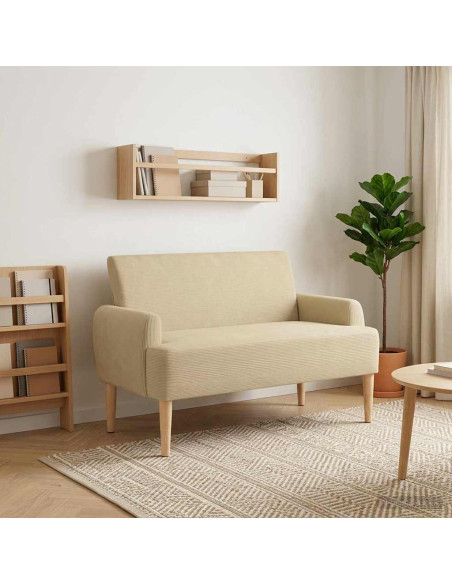 Loveseat con bottoni imbottiti Grigio Verde Chiaro