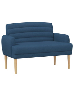 Loveseat con bottoni imbottiti Blu 116 x 67 x 80 cm Tessuto 2